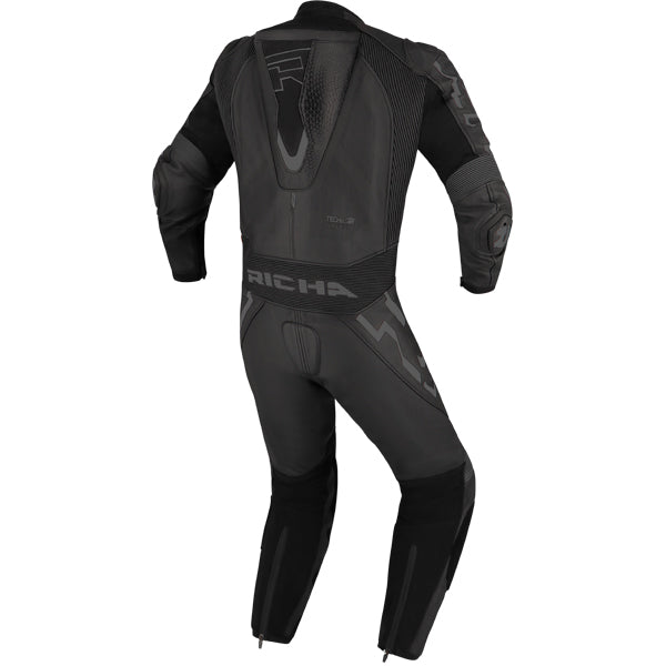 Richa Stradale GP Leather 1 Piece Suit - Black / Black
