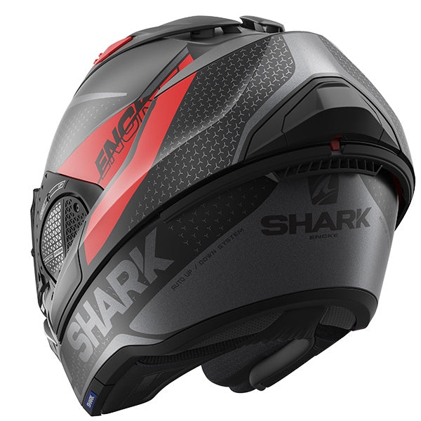 Shark Evo GT Flip Front Helmet Encke KRA - Mat Black / Red / Anthracite