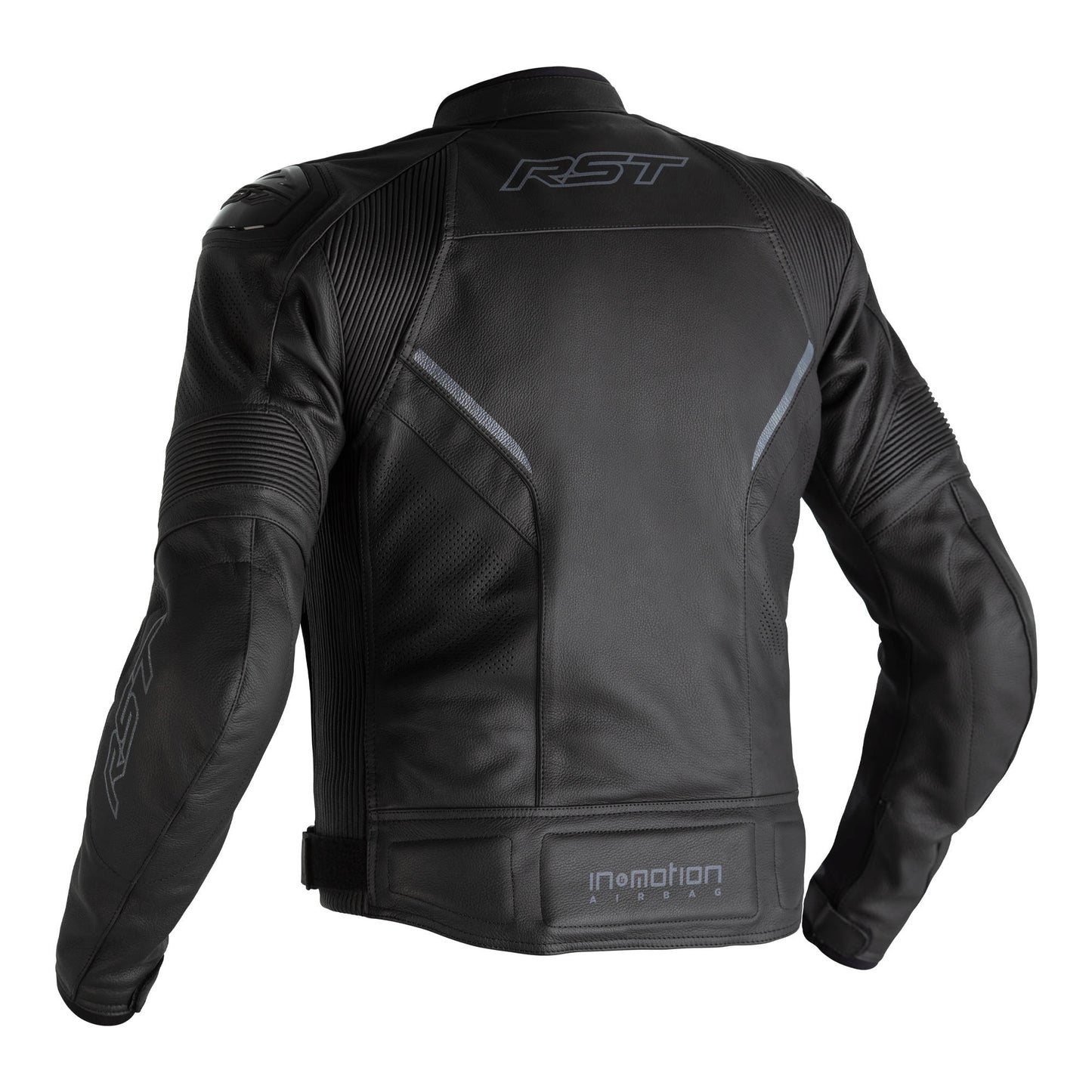 RST Sabre Airbag CE Mens Leather Jacket - Black