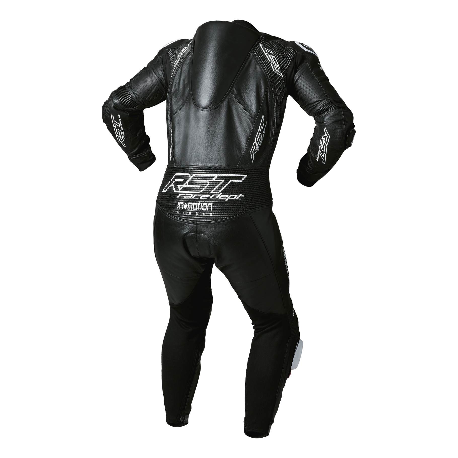 RST V4.1 Evo Kangaroo Airbag Mens Leather Suit - Black / Black