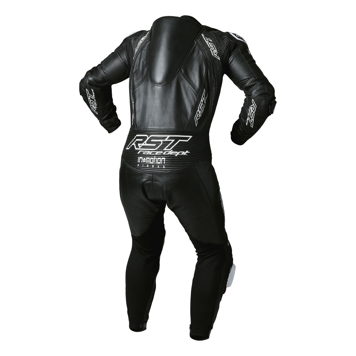 RST V4.1 Evo Kangaroo Airbag Mens Leather Suit - Black / Black