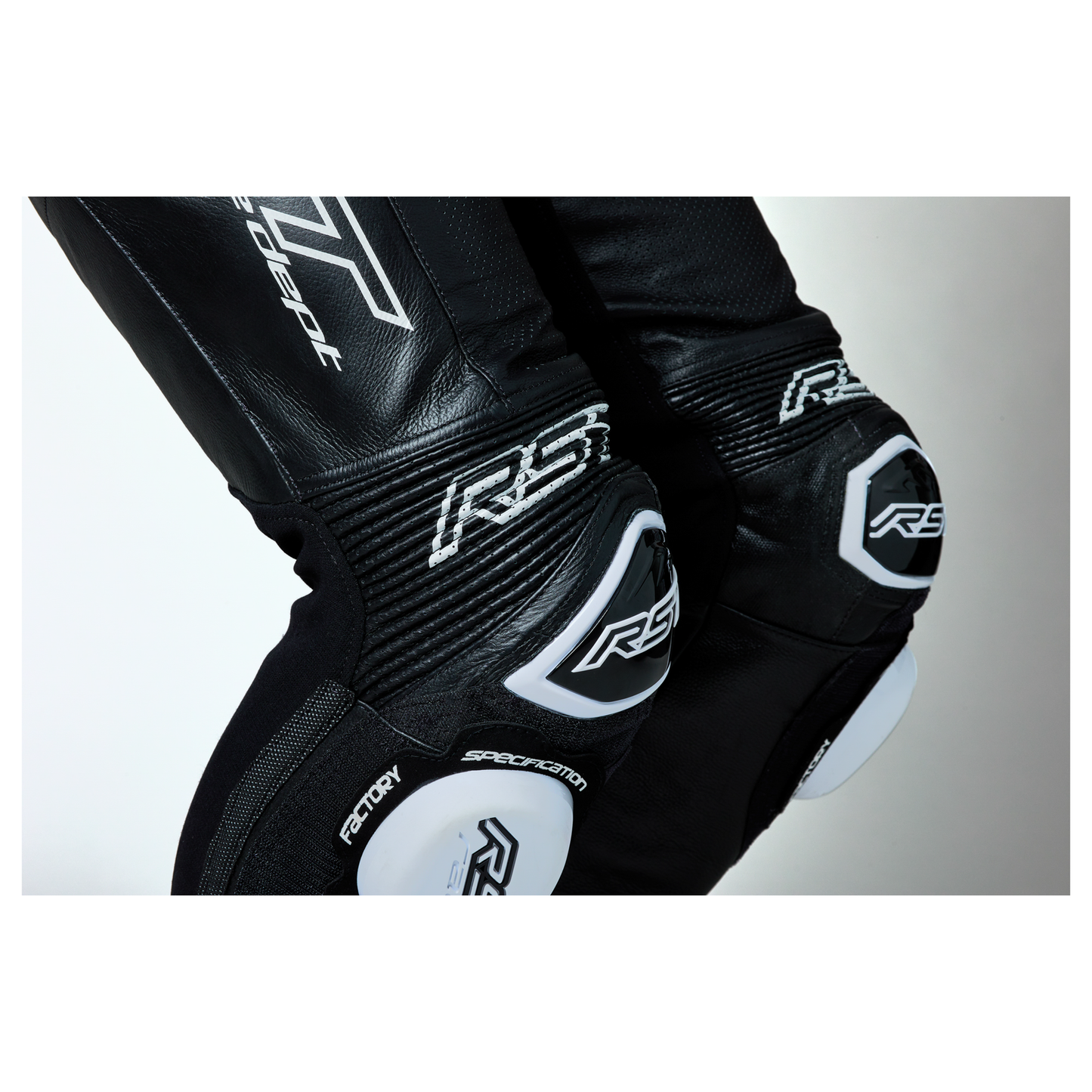 RST V4.1 Evo Kangaroo Airbag Mens Leather Suit - Black / Black
