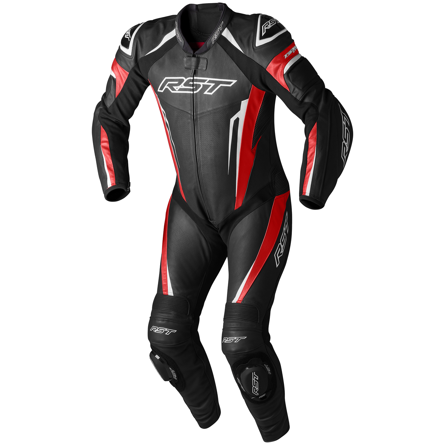 RST Tractech Evo 5 CE Mens Leather Suit - Red / Black / White