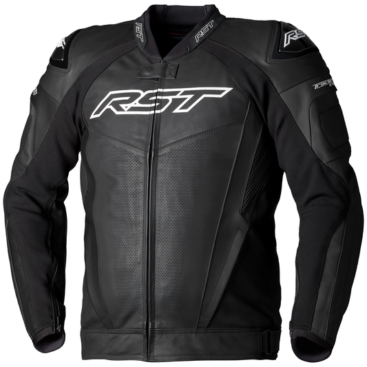 RST Tractech Evo 5 CE Mens Leather Jacket - Black / Black / Black