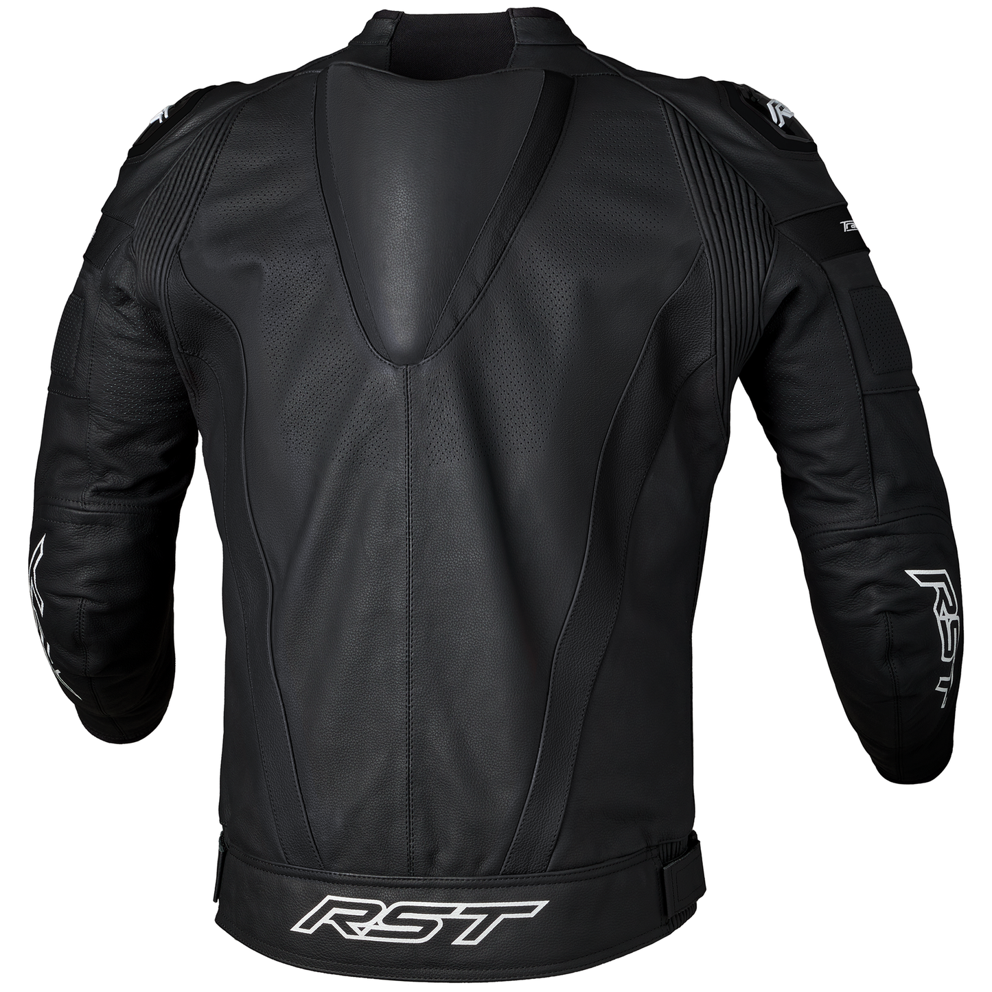 RST Tractech Evo 5 CE Mens Leather Jacket - Black / Black / Black