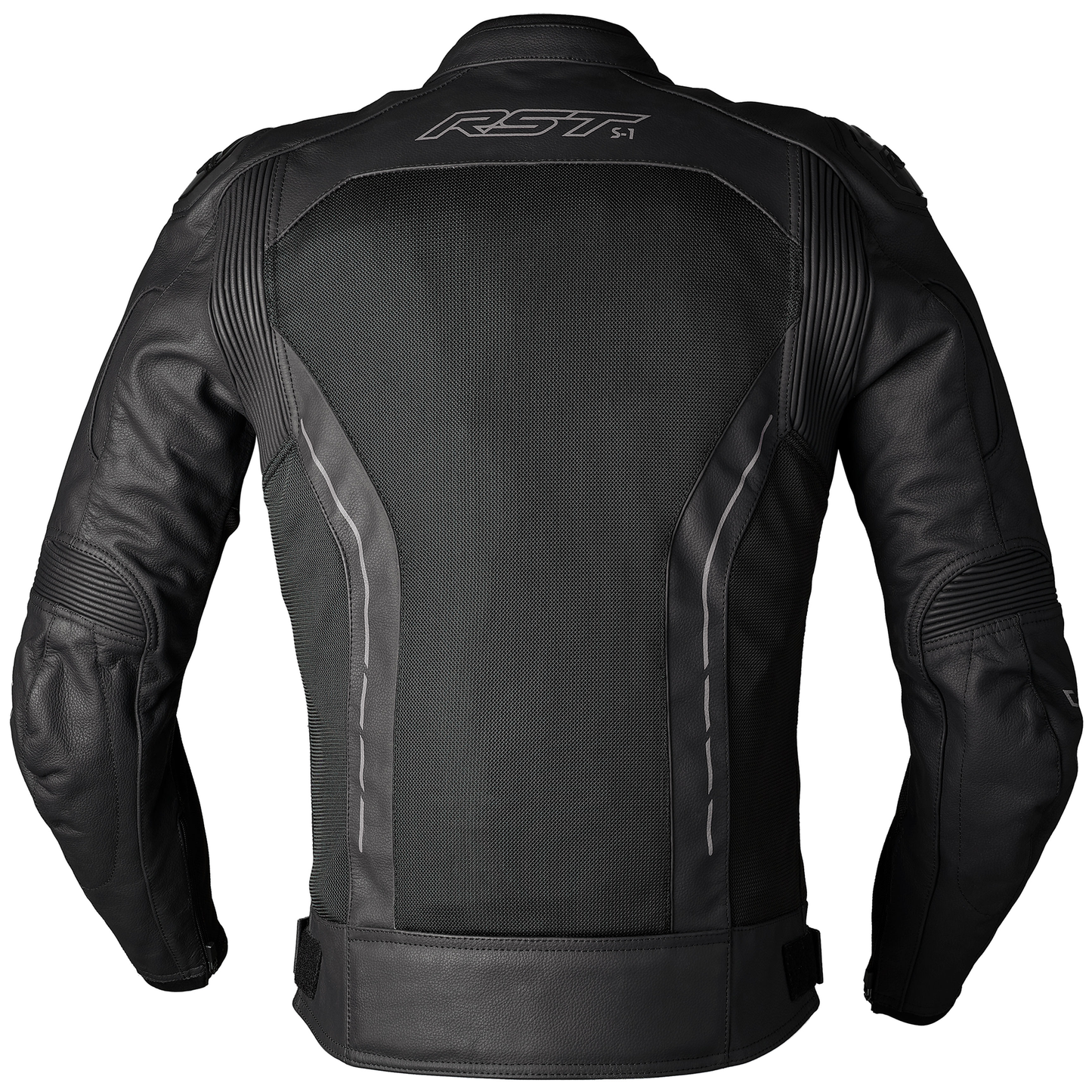 RST S1 Mesh CE Mens Leather Jacket - Black / Black