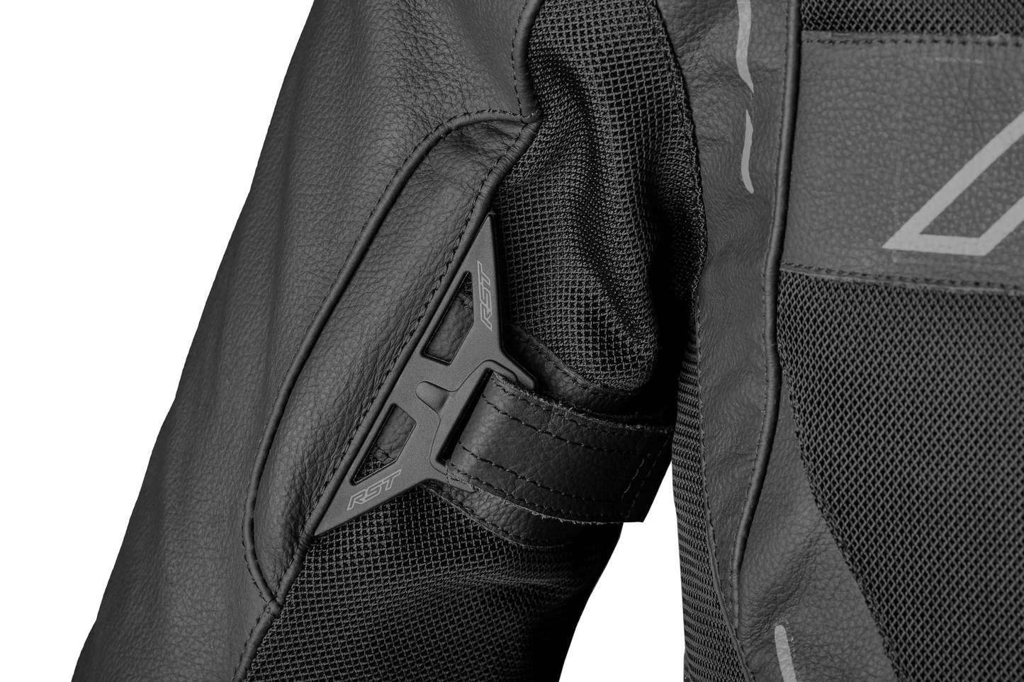 RST S1 Mesh CE Mens Leather Jacket - Black / Black