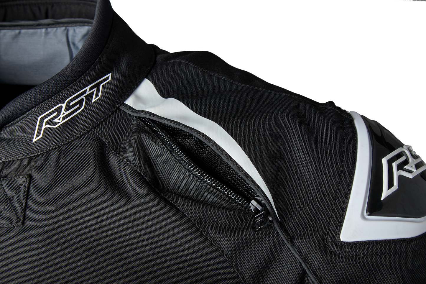 RST Tractech Evo 5 CE Mens Textile Jacket - Black / White / Black
