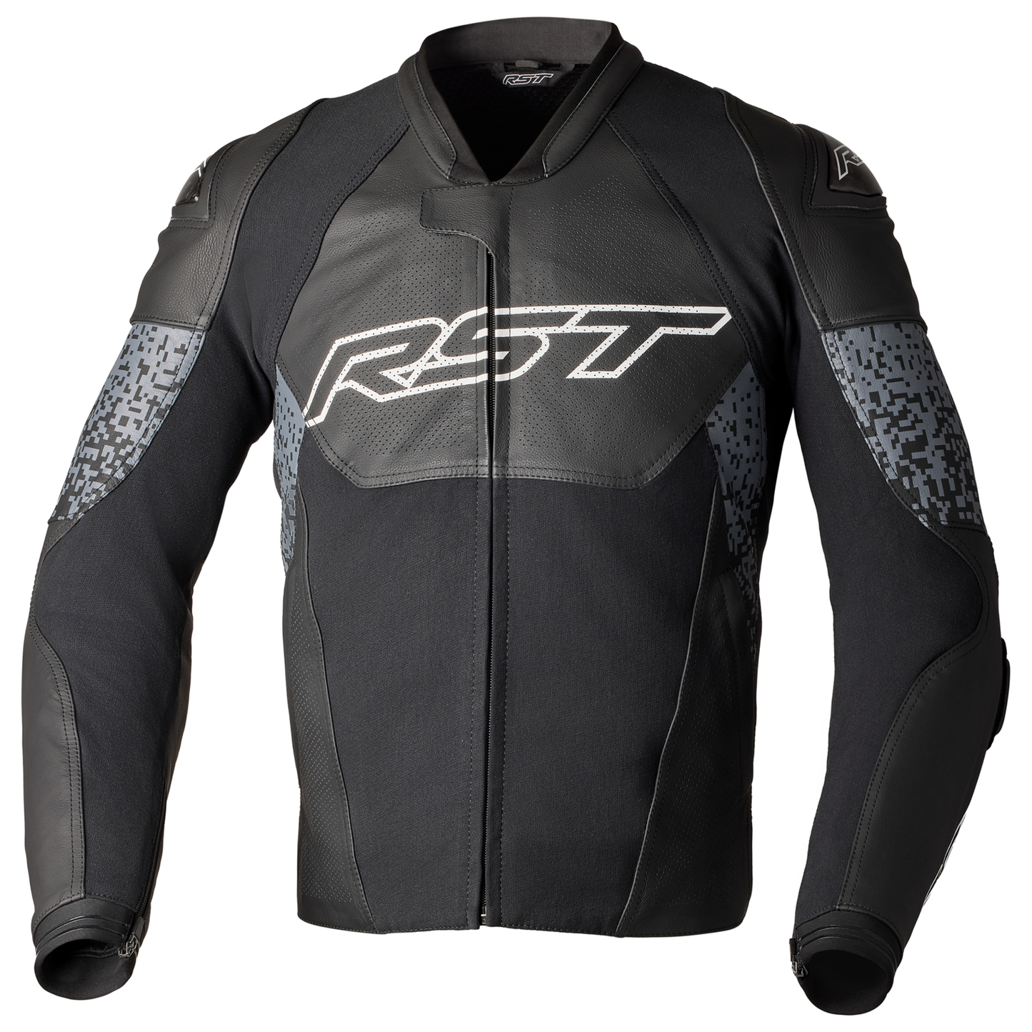 RST Pro Series Supersport-K CE Mens Leather Jacket - Black / Grey