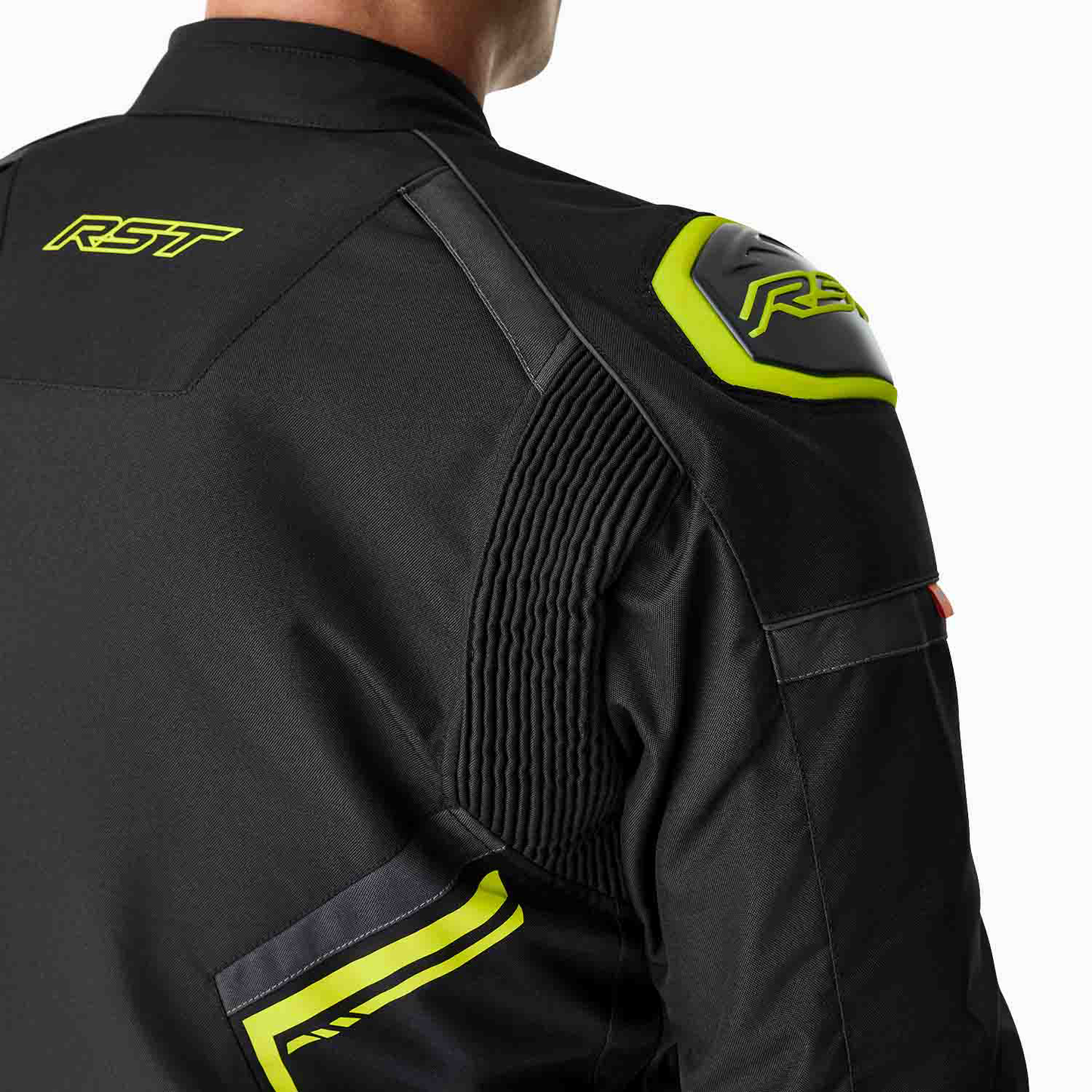 RST S1 D3O Textile Jacket - Black / Grey / Flo Yellow