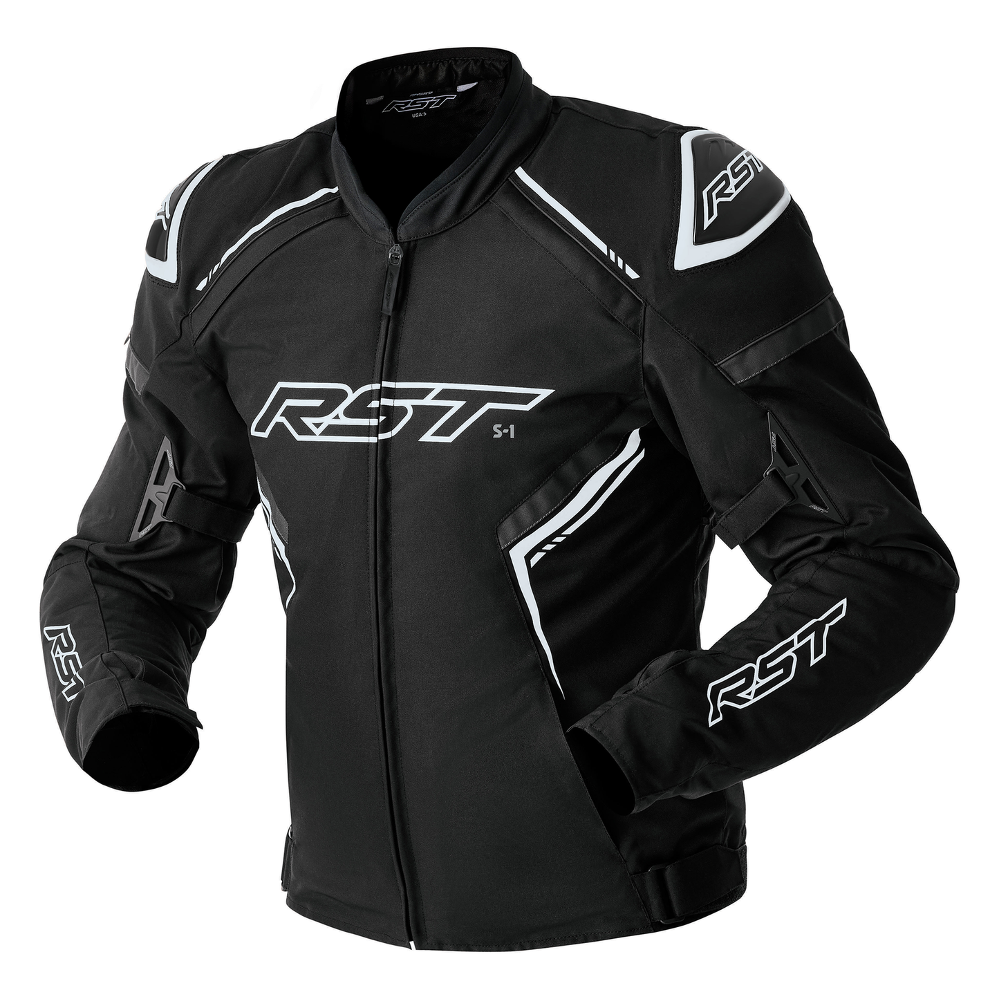 RST S1 D3O Textile Jacket - Black / Black / White