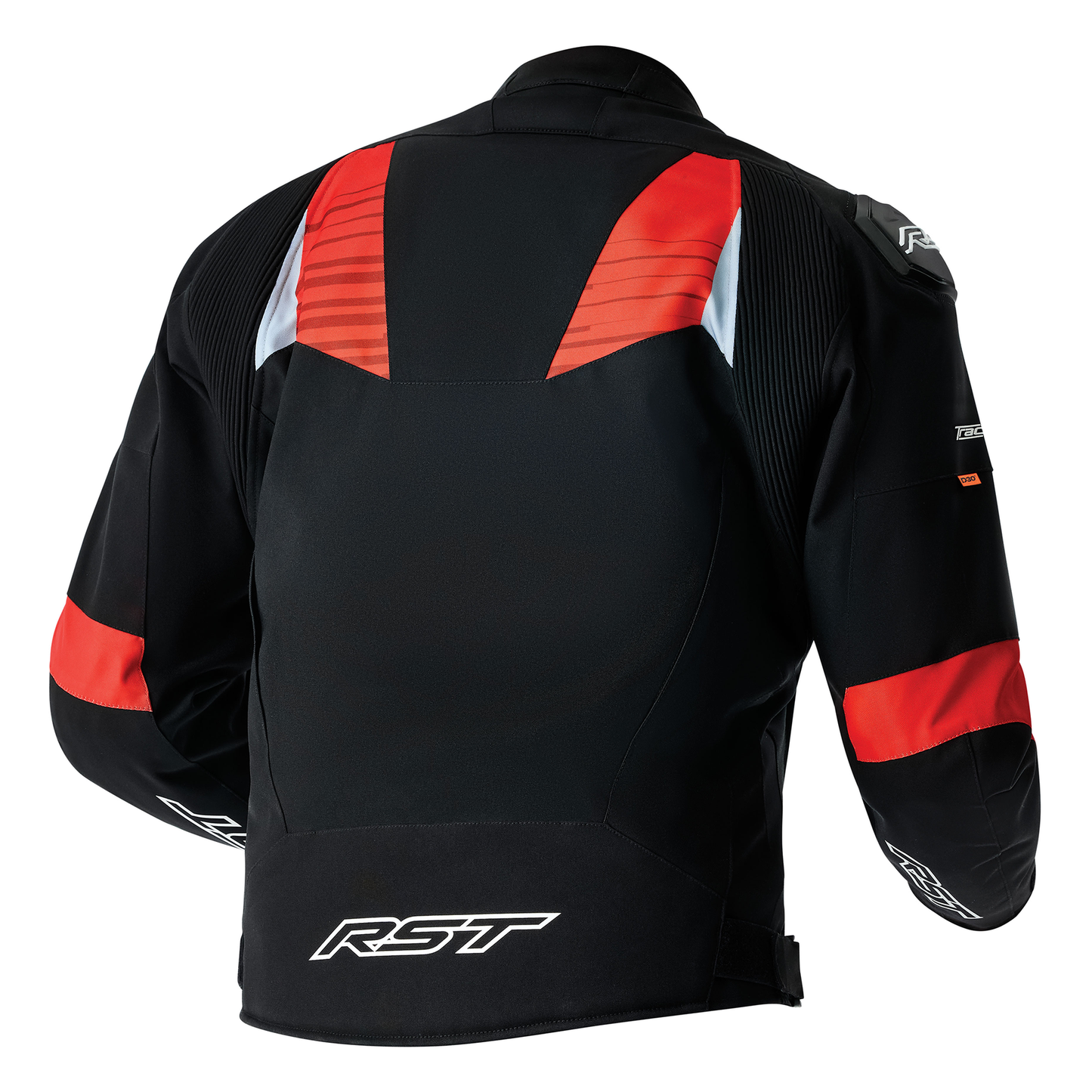 RST Tractech Evo D3O Textile Jacket - Black / Flo Red