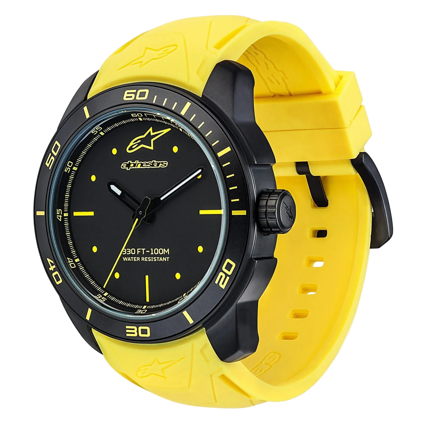 Alpinestars Tech Watch 3H Silicon Strap - Black / Yellow