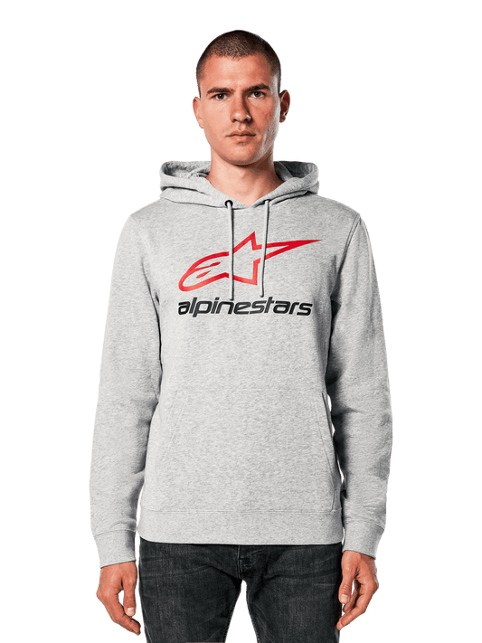 Alpinestars Always Hoodie V3 - Grey Heather / Red