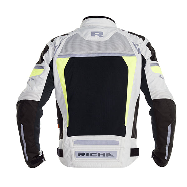 Richa Airstorm Waterproof Mesh Vented Jacket - Grey / Fluo