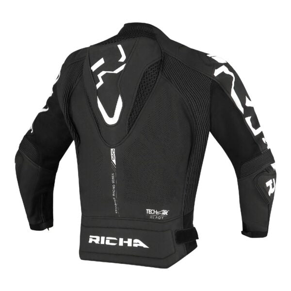 Richa Stradale Leather Sports Jacket - Black / White