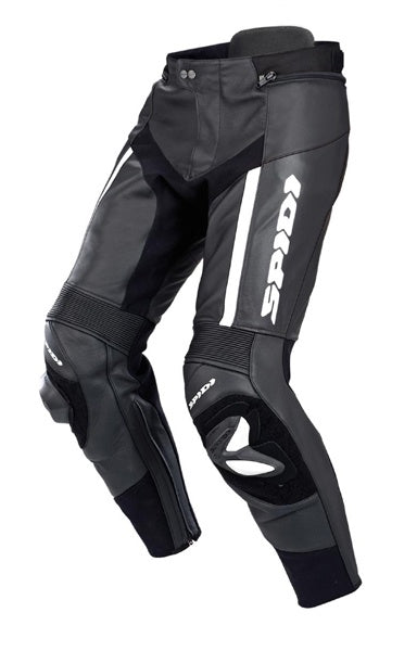 Spidi RR Pro 2 CE Semi Waterproof Leather Trousers SHORT - Black / White