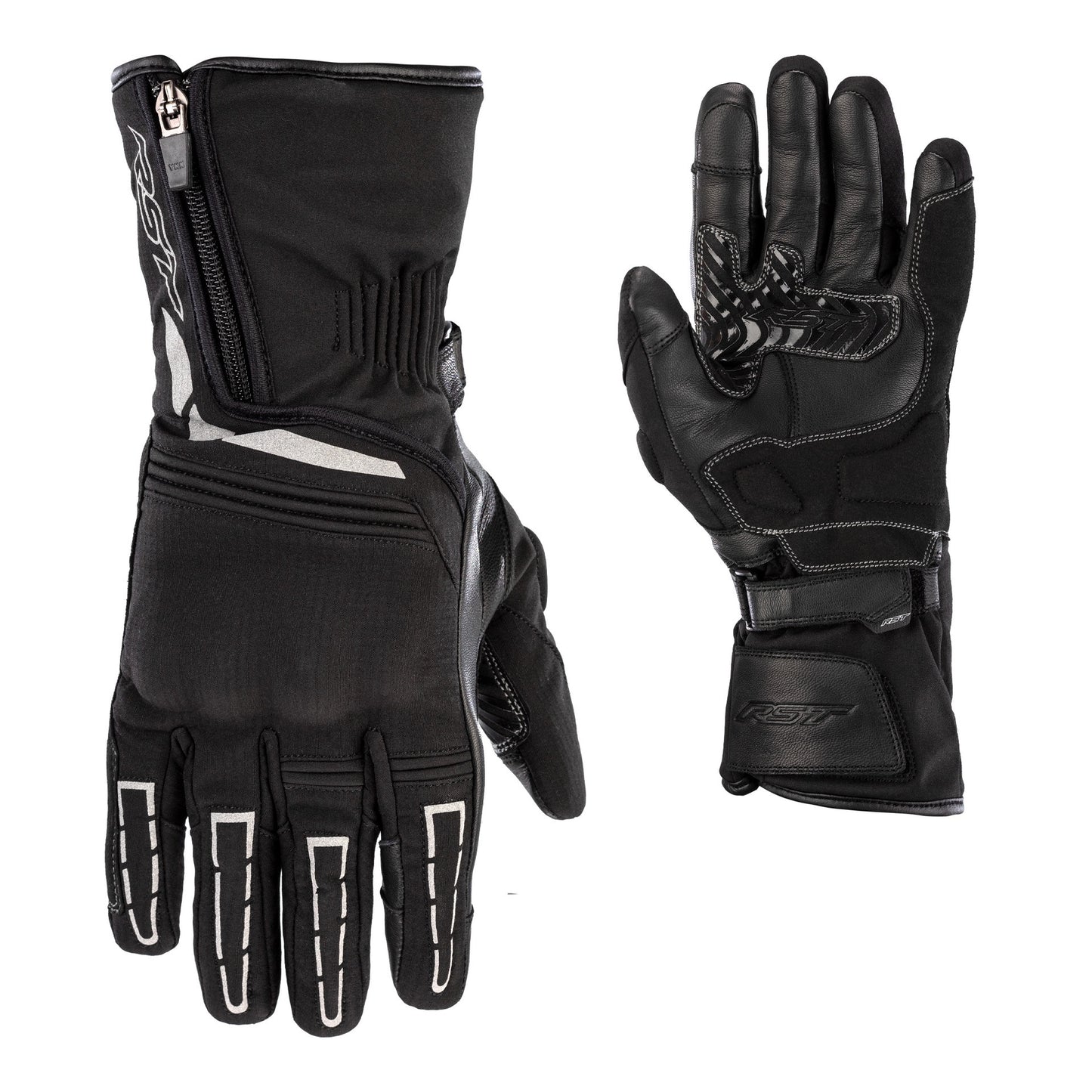 RST Storm 2 Textile CE Mens Waterproof Gloves- Black .