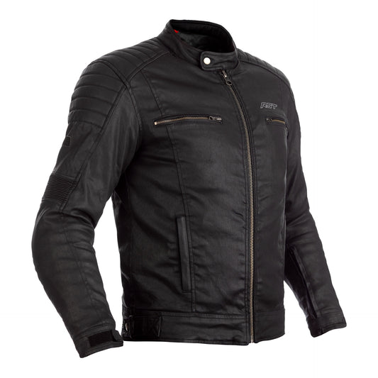 RST x Kevlar Brixton CE Mens Wax Textile Jacket - Black