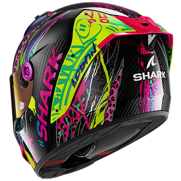 Shark Aeron Fawn Full Face Carbon Helmet DVY - Violet / Yellow