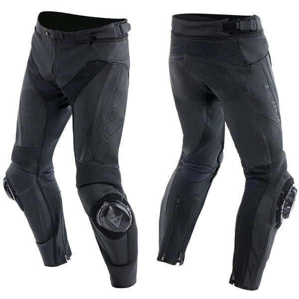 Dainese Delta 4 Leather Trousers Short Leg - Black / Black