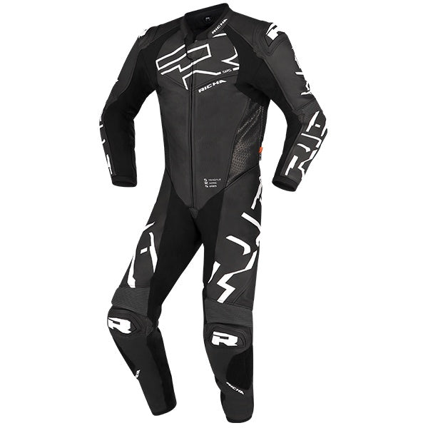 Richa Stradale GP Leather 1pc Suit - Black / White