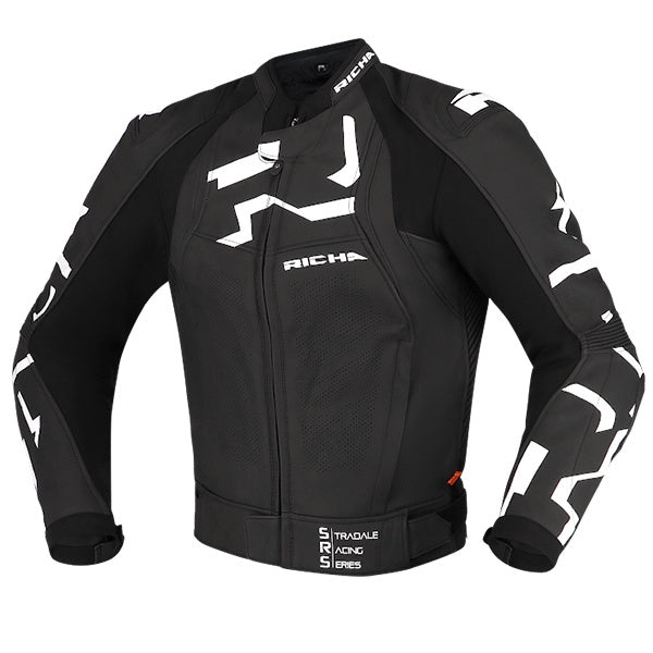 Richa Stradale Leather Sports Jacket - Black / White
