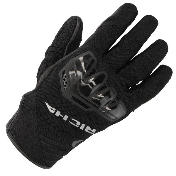 Richa Stradale Summer Textile Gloves - Black / Black