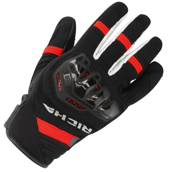 Richa Stradale Summer Textile Gloves - Black / White / Red