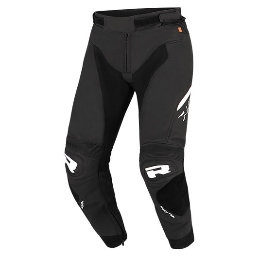 Richa Stradale Leather Sports Trousers Regular Leg - Black / White
