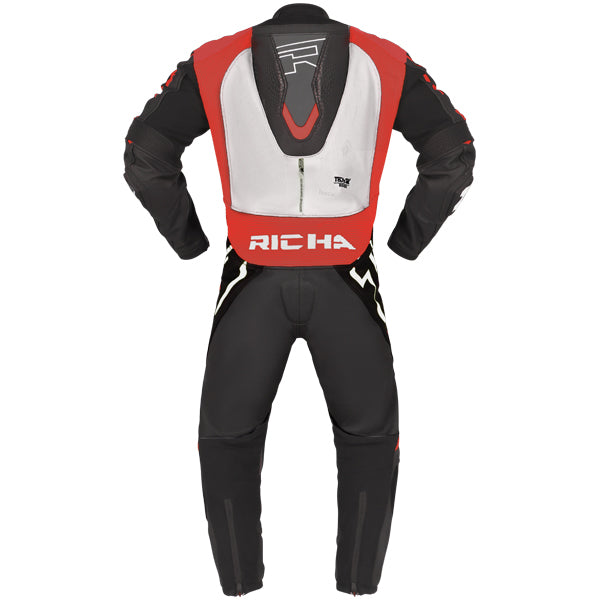 Richa Stradale GP Leather 1pc Suit - Blood Red / White
