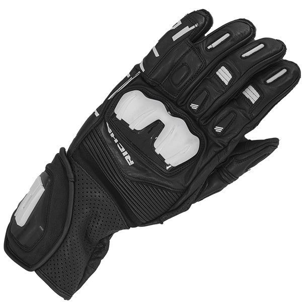 Richa Stradale Leather Sports Gloves - Black / White