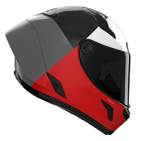 Nolan X-804 RS Carbon Blocco 369 - Carbonio / Grigio Lava / Rosso / Bianco