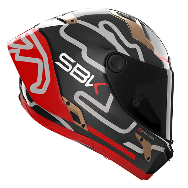 Nolan X-804 RS SBK 360 - Carbonio / Rosso / Oro