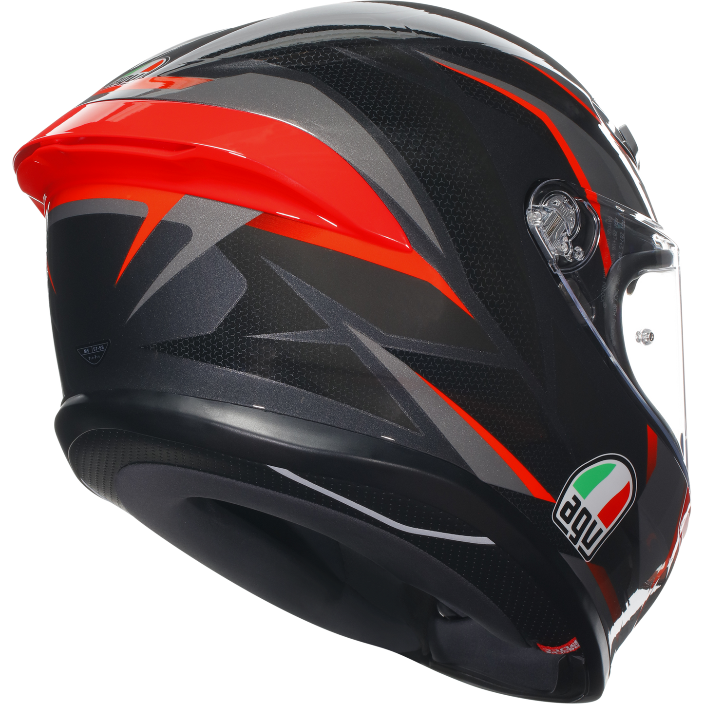AGV K6-S Slashcut - Black / Grey / Red