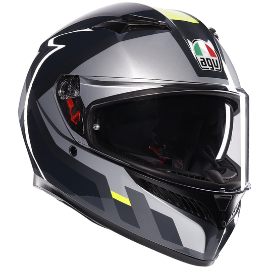AGV K3 ECE 22.06 Shade - Grey / Flo Yellow