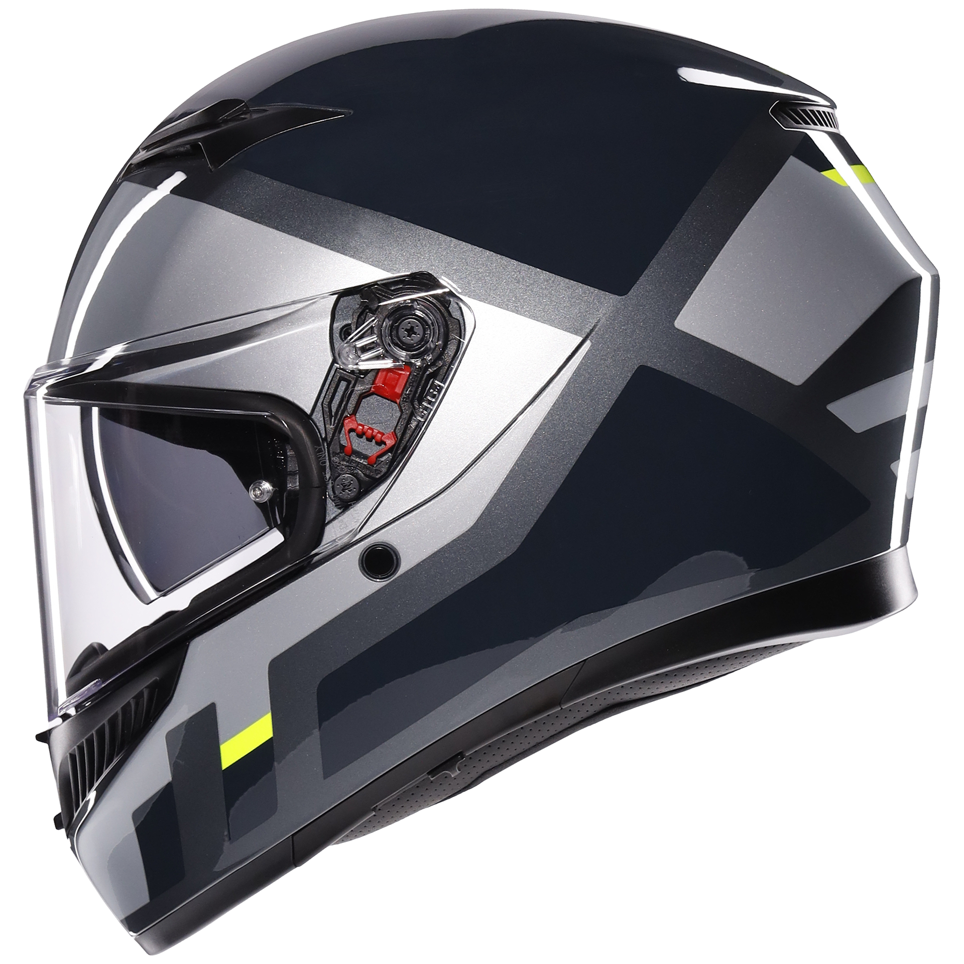 AGV K3 ECE 22.06 Shade - Grey / Flo Yellow