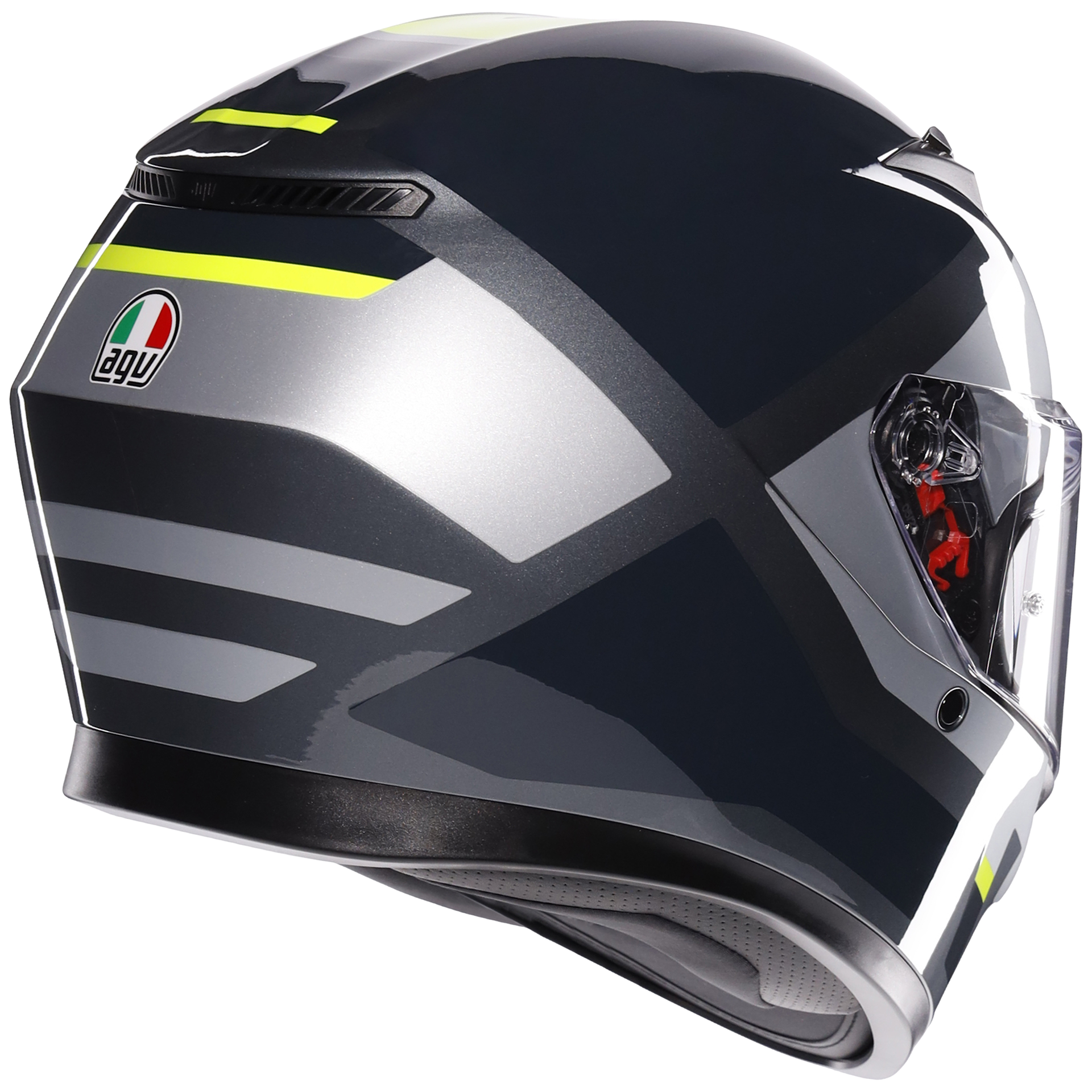 AGV K3 ECE 22.06 Shade - Grey / Flo Yellow