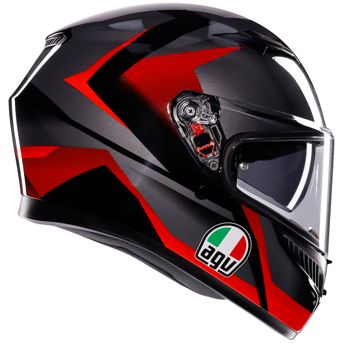 AGV K3 ECE 22.06 Striga - Matt Black / Grey / Red