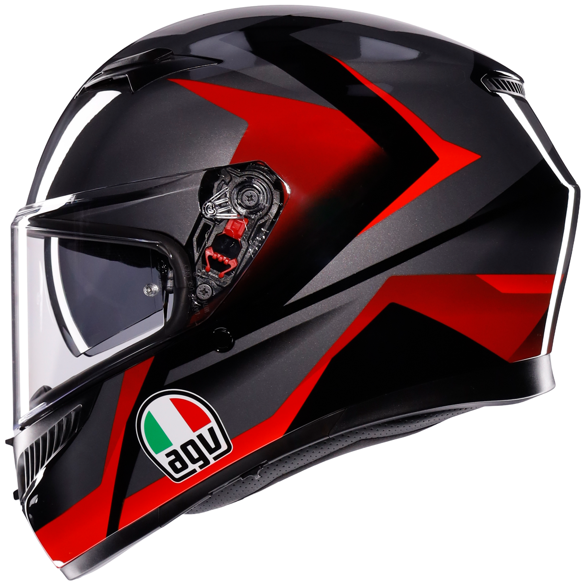 AGV K3 ECE 22.06 Striga - Matt Black / Grey / Red