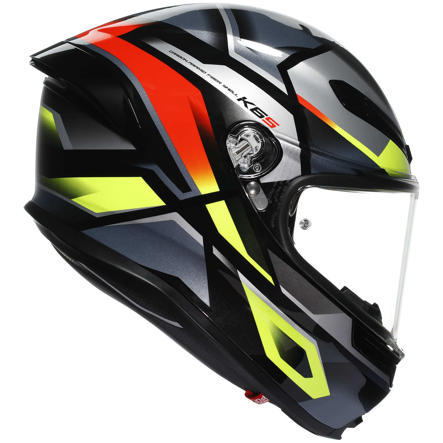 AGV K6-S Erazer - Black / Red / F. Yellow