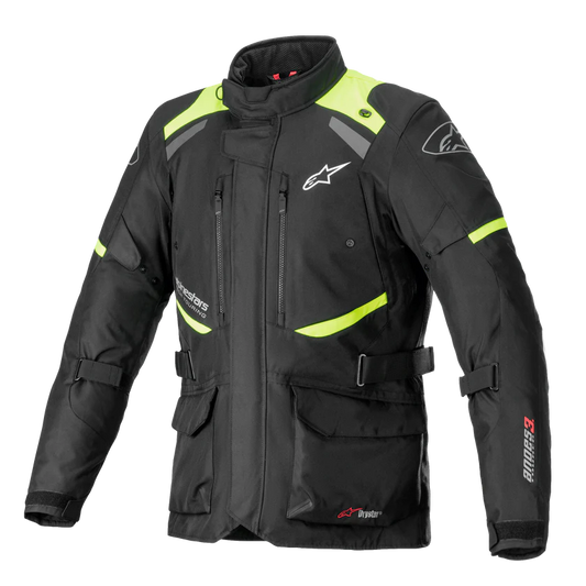 Alpinestars Andes V3 Drystar Jacket - Black / Yellow Fluo