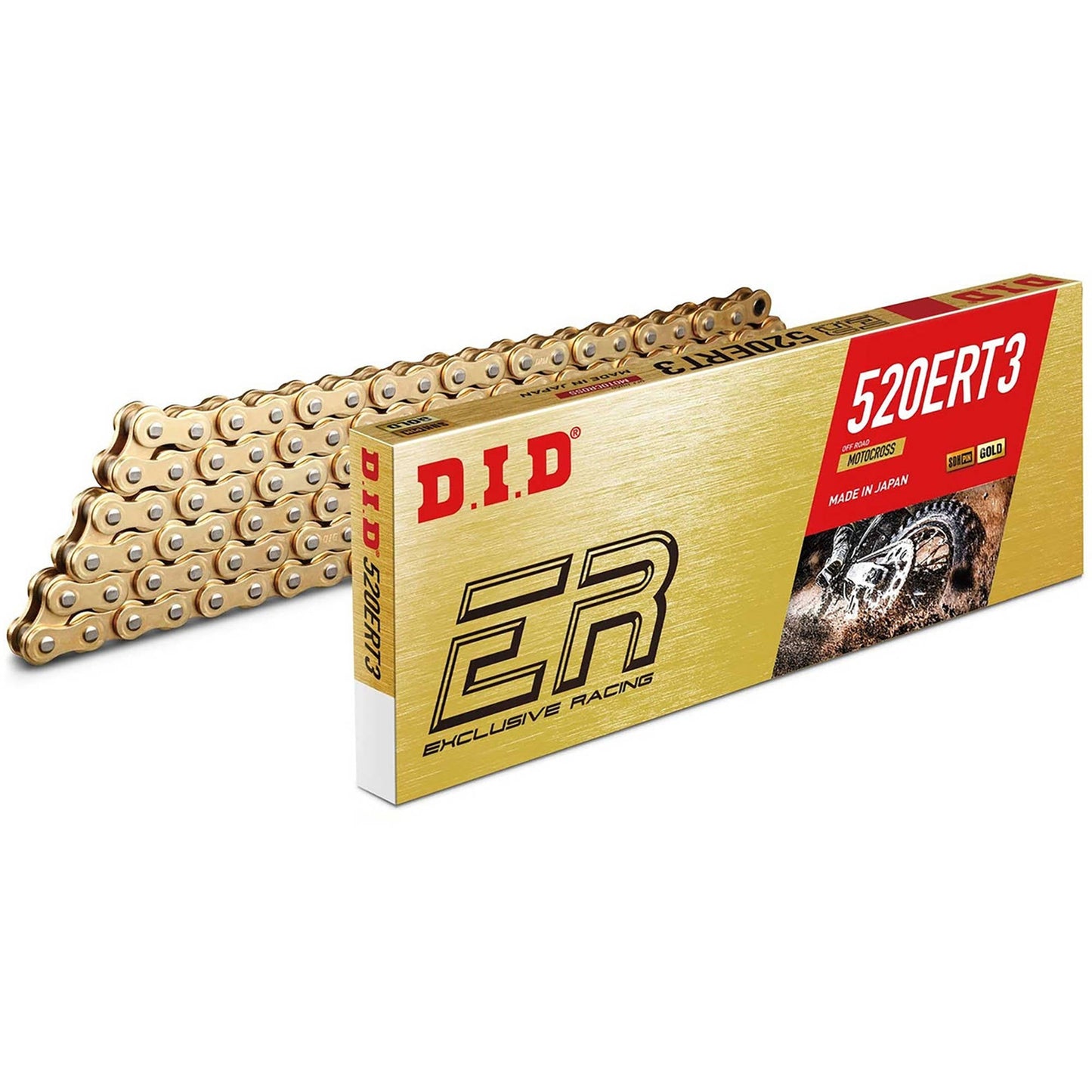DID Chain 520 ERT3 Racing - Gold / Gold