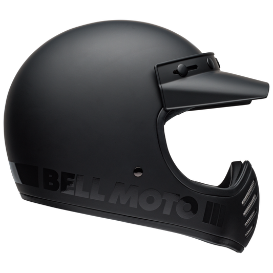 Bell Moto 3 Retro Helmet - Classic Matt Black