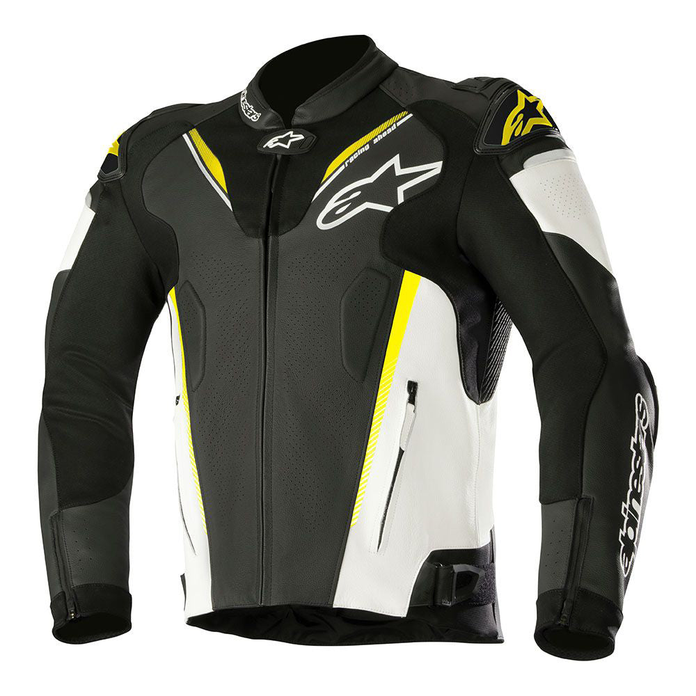 Alpinestars Atem v3 Leather Jacket - Black / White / Yellow