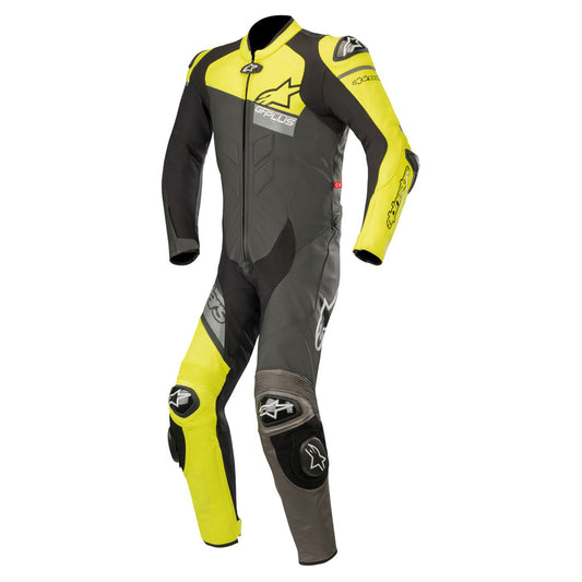 Alpinestars GP Plus Venom 1 Piece Leather Suit - Black / Yellow / Grey