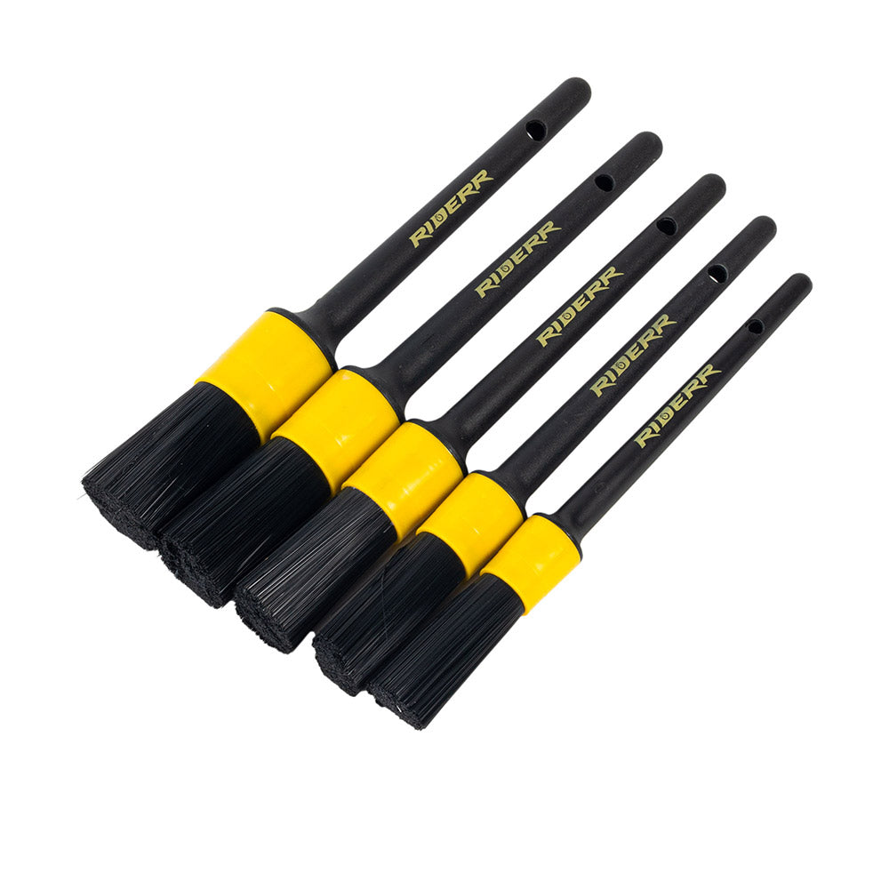 Riderr 5pcs detailing set brushes - Yellow / Black