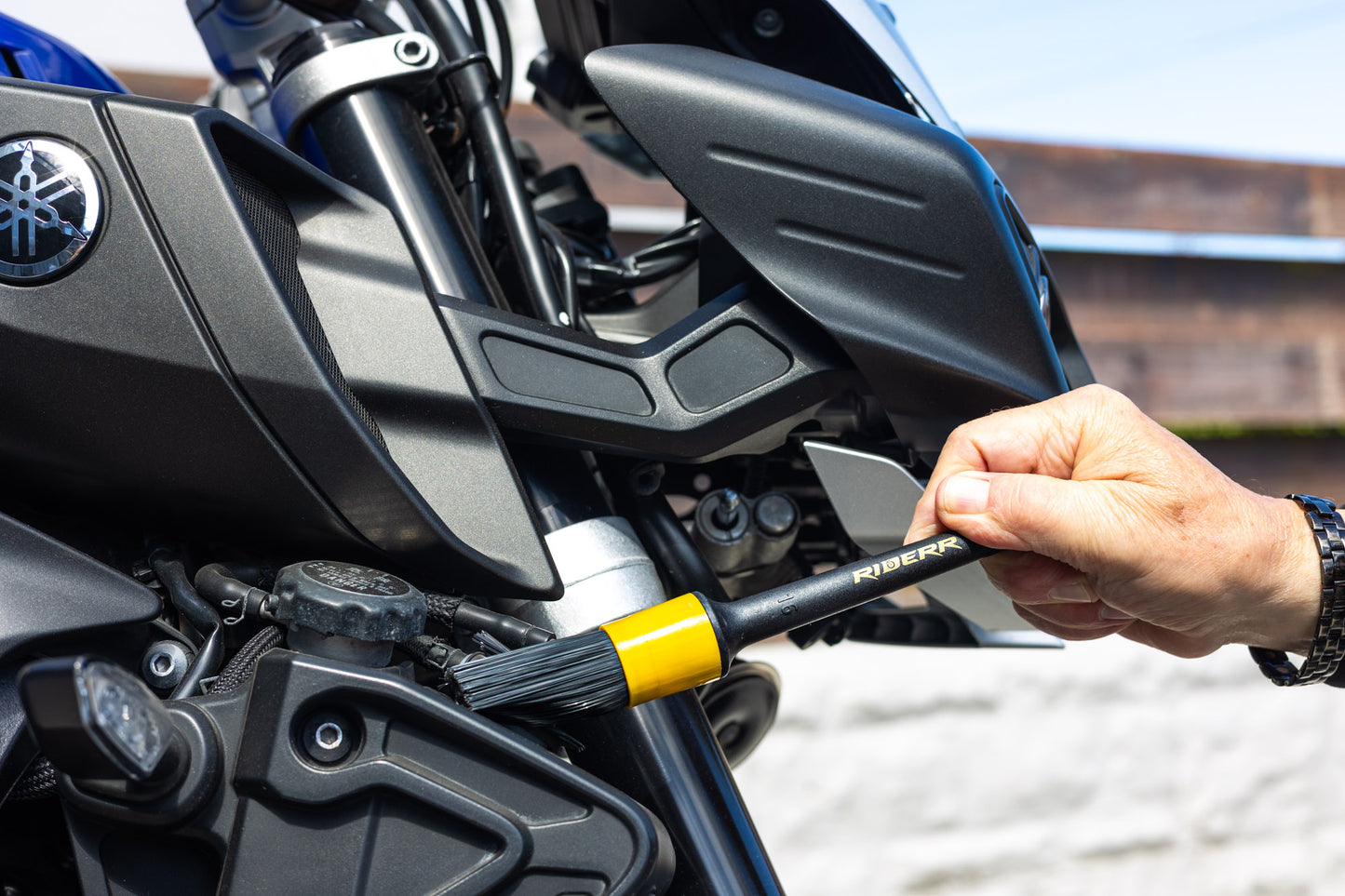 Riderr 5pcs detailing set brushes - Yellow / Black