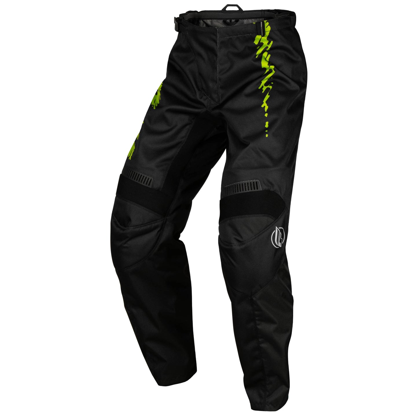 Fly F-16 2024 Youth Pants - Black / Neon Green / Light Grey