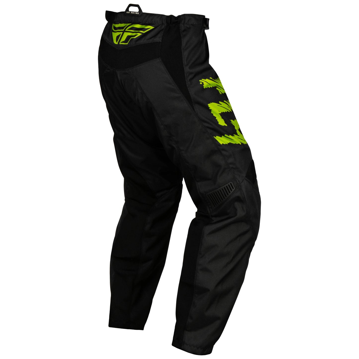 Fly F-16 2024 Youth Pants - Black / Neon Green / Light Grey